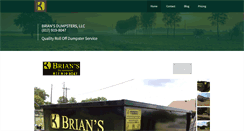 Desktop Screenshot of briansdumpsters.com